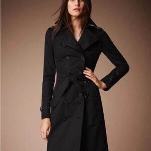 Burberry Sandringham Long Length Trench Coat in Black